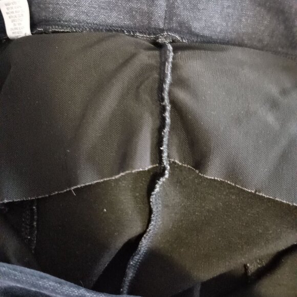 Croft & Barrow Seamed Ponte Pants Sz L Blue Tapered Leg Stretch Knit Comfort - Picture 3 of 8